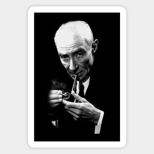 Robert Oppenheimer Smoking Photo Magnet